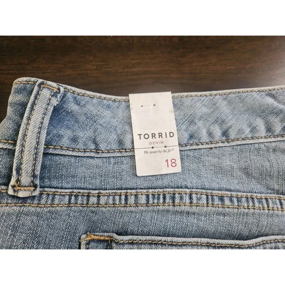 Torrid Size 18 Jean Shorts Denim 3.5in High Rise Short Vtg Montauk Shorts NWT - Picture 12 of 14
